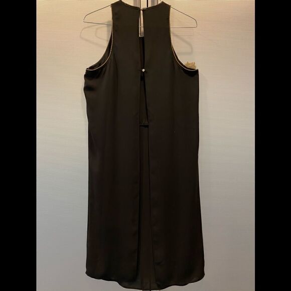 BEBE SLEEVELESS LONG BLACK TUNIC CROP OPEN BACK M - Picture 3 of 8
